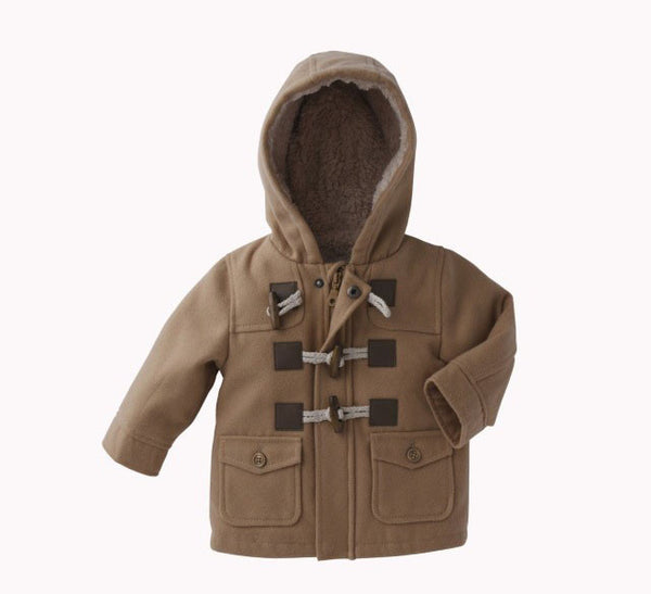 Baby Toddler Boy Jacket With Toggle Closures Fleece Lined – Test