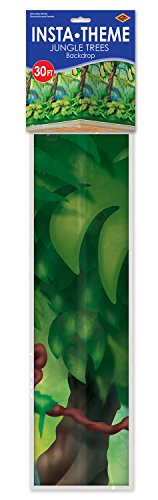 Jungle Trees Backdrop Party Accessory (1 count) (1/Pkg)