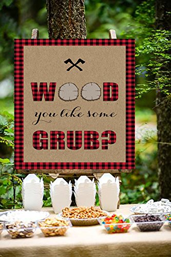 Lumberjack Camping Outdoor Themed Party Food Table Decorations