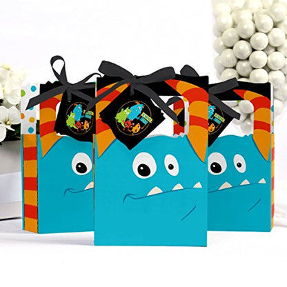 Monster Bash - Little Monster Birthday Party or Baby Shower Party Favor Boxes - Set of 12