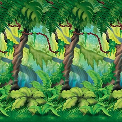 Jungle Trees Backdrop Party Accessory (1 count) (1/Pkg)