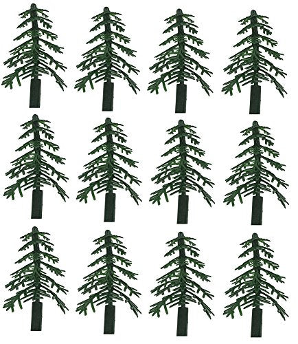 Evergreen Trees for Cake and Cupcake Decorating (12-Pack)