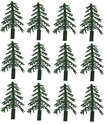 Evergreen Trees for Cake and Cupcake Decorating (12-Pack)