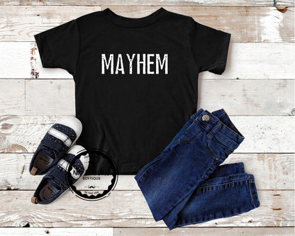 matching mom and son shirt mother of mayhem matching mom and daughter shirt kids family outfits funny graphic tees baby boy toddler