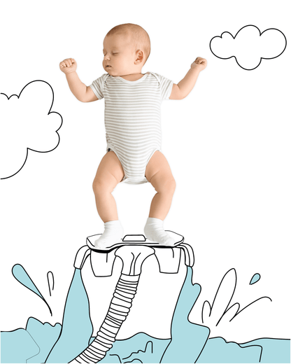 Flyboarding Sketch Baby Photo Backdrop Background Lake Monthly Pictures Milestone Backdrop