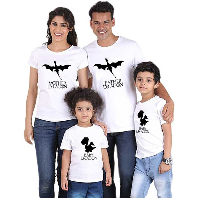 Baby Shark Family matching outfits father Mother of Dragons Babysaurus Whole Family Matching Shirts Funny