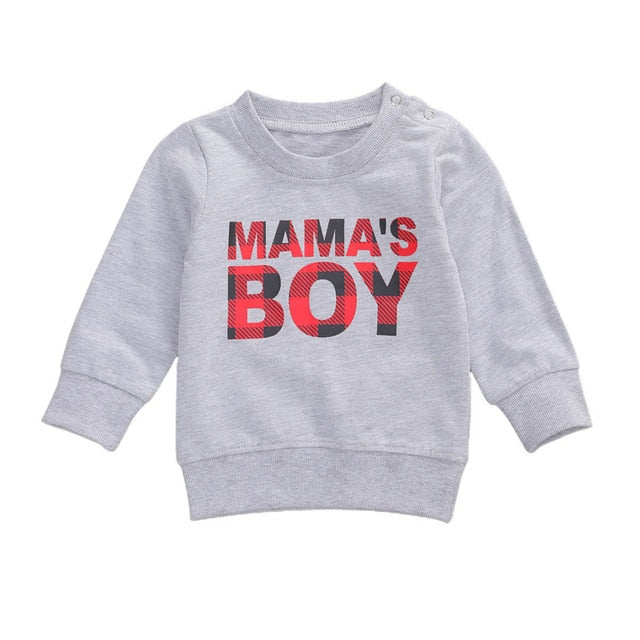 Mama's Boy Buffalo Plaid Sweatshirt