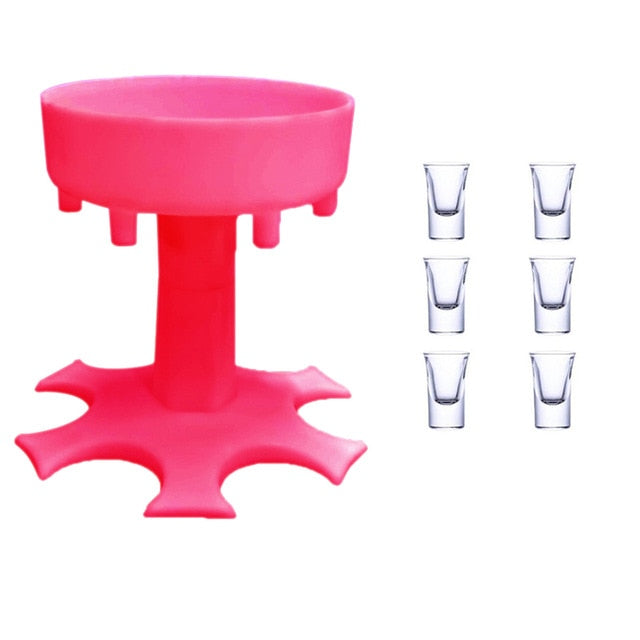 Shots Holder Glass Dispenser Shots Distributor Caddy Liquor Party Games Bar Accessory Drinking 6 Shot Glass Dispenser Holder