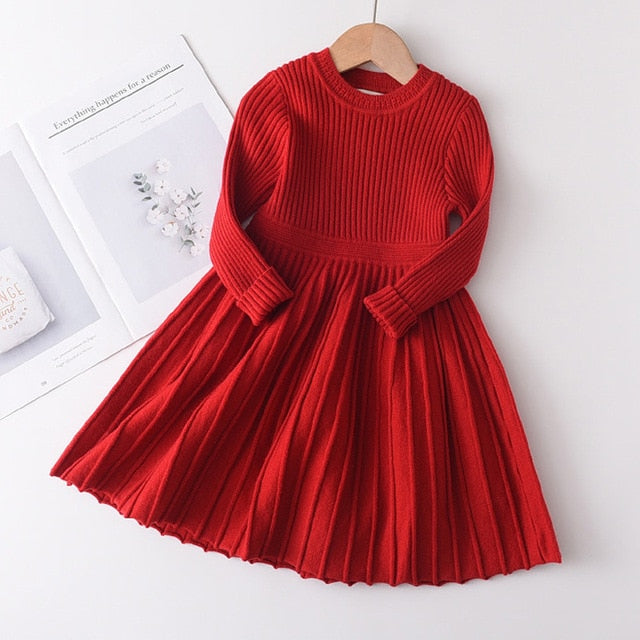 Toddler Girls Clothes Knit Sweater and Pleated Skirts Set Winter Fall Children 2T,3T,4T,5T,6T