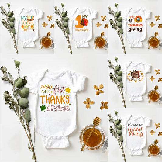 My Rolls are Homemade Bodysuit Funny Thanksgiving Outfit for Boys Girls My First Thanksgiving Onesie