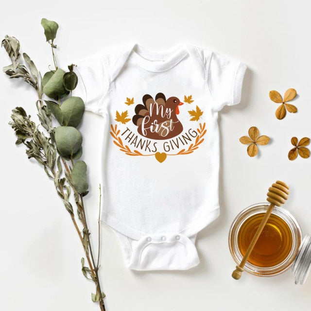 My Rolls are Homemade Bodysuit Funny Thanksgiving Outfit for Boys Girls My First Thanksgiving Onesie