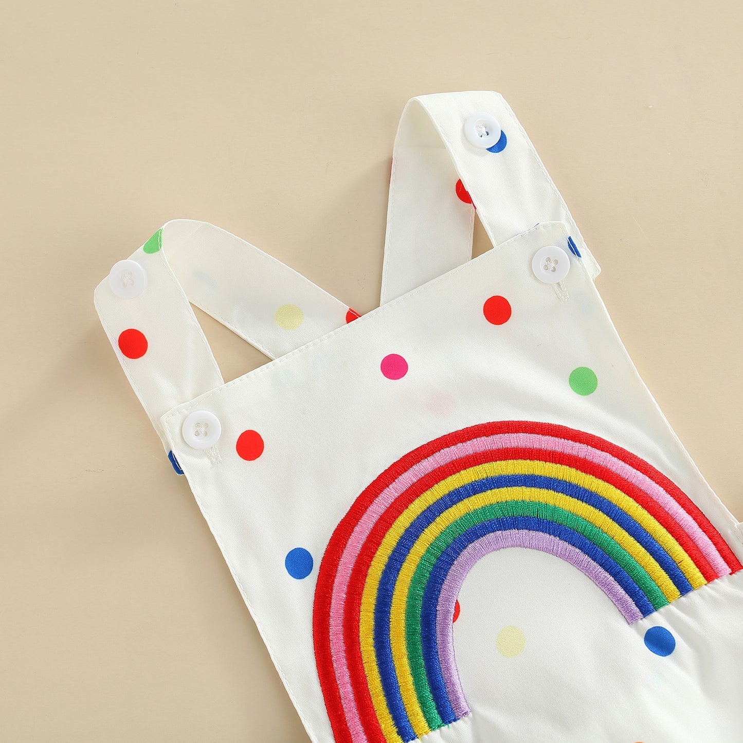 Baby Girl Rainbow Ruffle Romper First Birthday Outfit Rainbow Baby Clothes