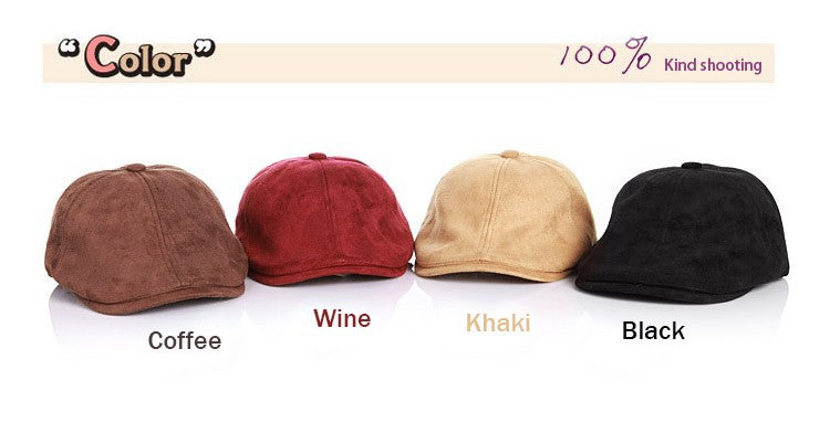 Toddler Boy Suede Newsboy Beret Hats