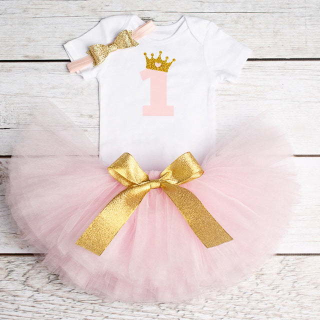 Girls First Birthday Tutu Outfit Sets Many Prints and Colors Available