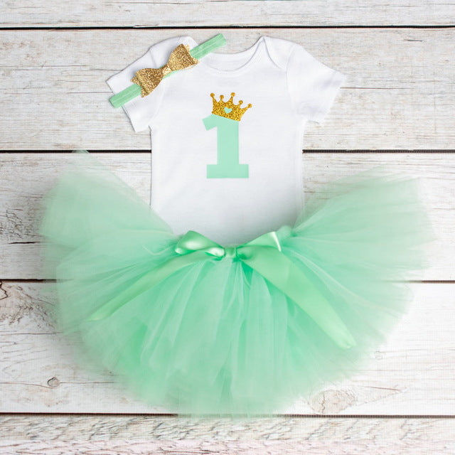 Girls First Birthday Tutu Outfit Sets Many Prints and Colors Available