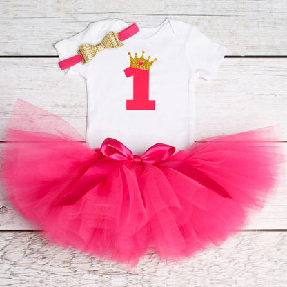 Girls First Birthday Tutu Outfit Sets Many Prints and Colors Available