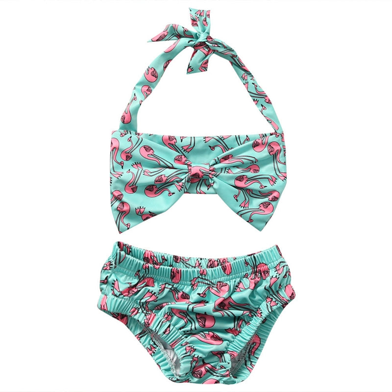 Baby Toddler Girl Flamingo Bathing Suit Swimsuit Bikini