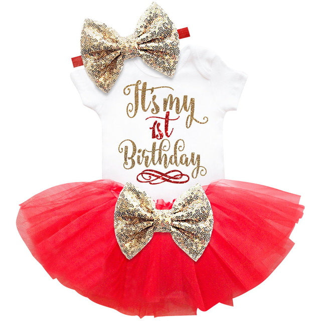 Girls First Birthday Tutu Outfit Sets Many Prints and Colors Available