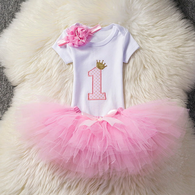 Girls First Birthday Tutu Outfit Sets Many Prints and Colors Available