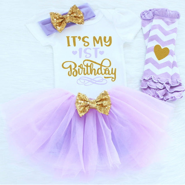 Girls First Birthday Tutu Outfit Sets Many Prints and Colors Available