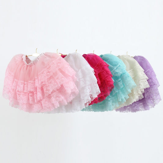 Baby Girl Tutu Birthday Skirt Pink Aqua Ivory