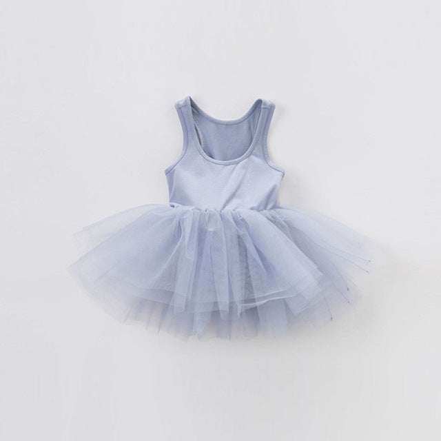 Baby Girl Tutu Dress Tank with Tutu bottom Dance Dress Summer Children Girl Clothing 0-5Y Toddler Girl Tutu Dresses For Birthday Party Kids Dresses For Girl