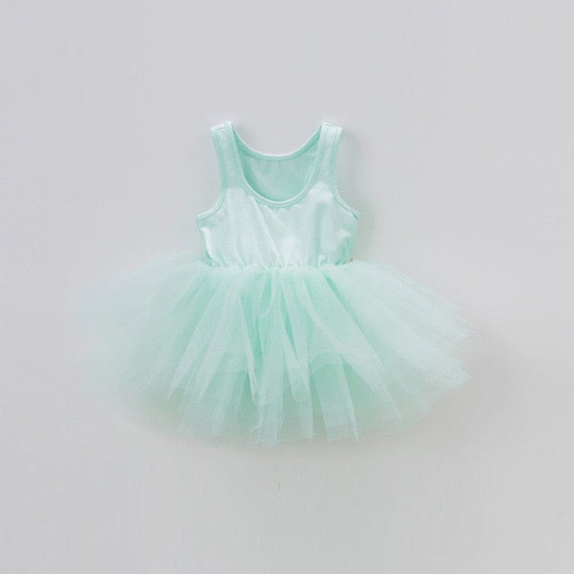 Baby Girl Tutu Dress Tank with Tutu bottom Dance Dress Summer Children Girl Clothing 0-5Y Toddler Girl Tutu Dresses For Birthday Party Kids Dresses For Girl