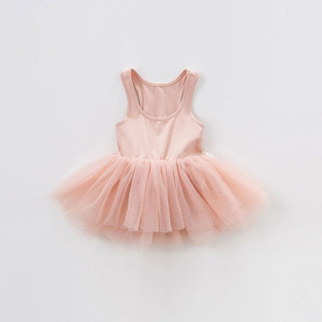 Baby Girl Tutu Dress Tank with Tutu bottom Dance Dress Summer Children Girl Clothing 0-5Y Toddler Girl Tutu Dresses For Birthday Party Kids Dresses For Girl