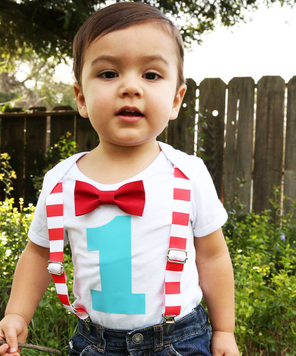 Fishing First Birthday Outfit Fish Shirt Baby Boy One Aqua Bow Tie