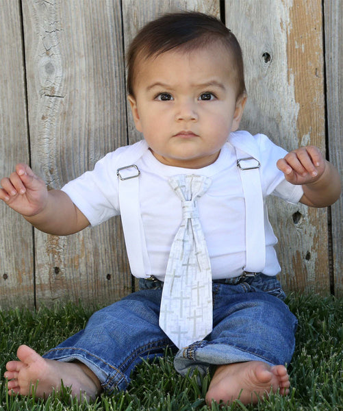 Baptism Christening Snap On Ties and Bow Ties by Noah's Boytique – Test